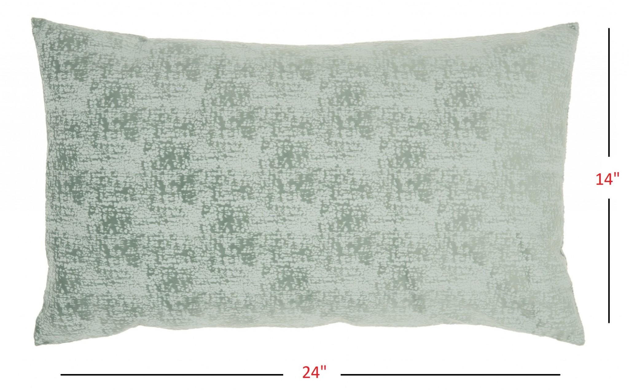 Pale Green Distressed Gradient Lumbar Pillow
