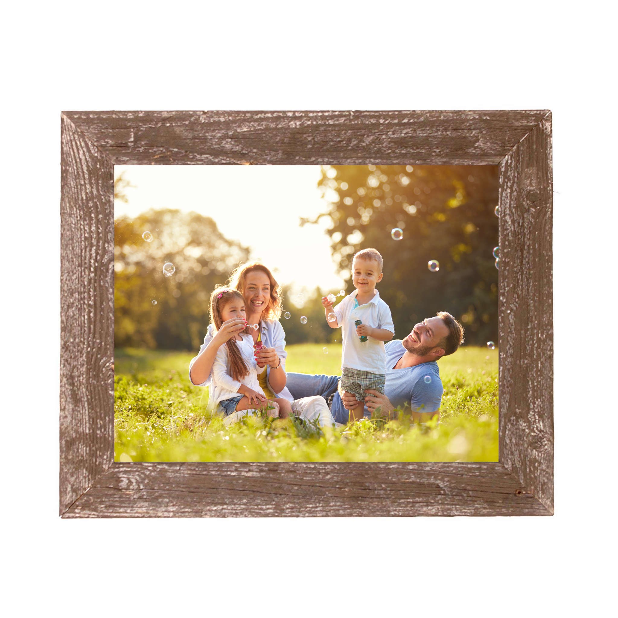 12 x 16 Rustic Farmhouse Brown Wood Frame