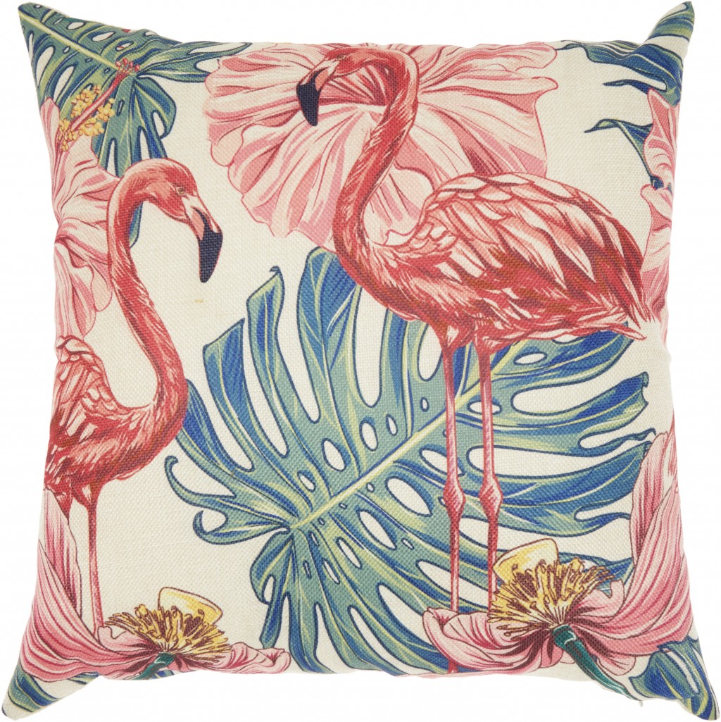 Flamingo Fun Throw Pillow