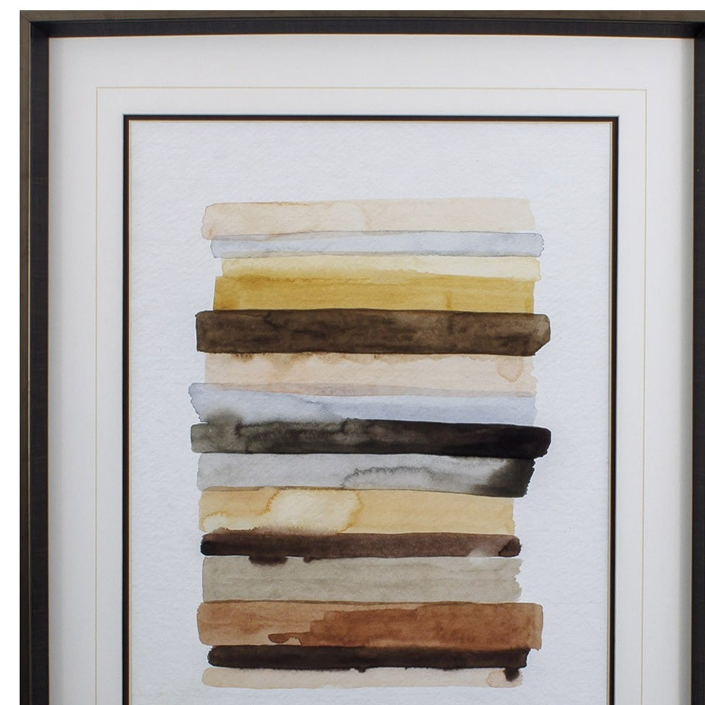 Set Of 2 Arid Layers Abstract Framed Art