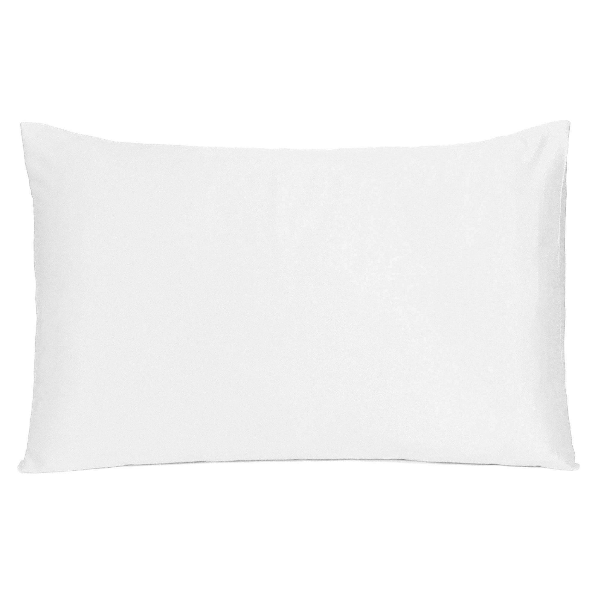 White Dreamy Set of 2 Silky Satin King Pillowcases