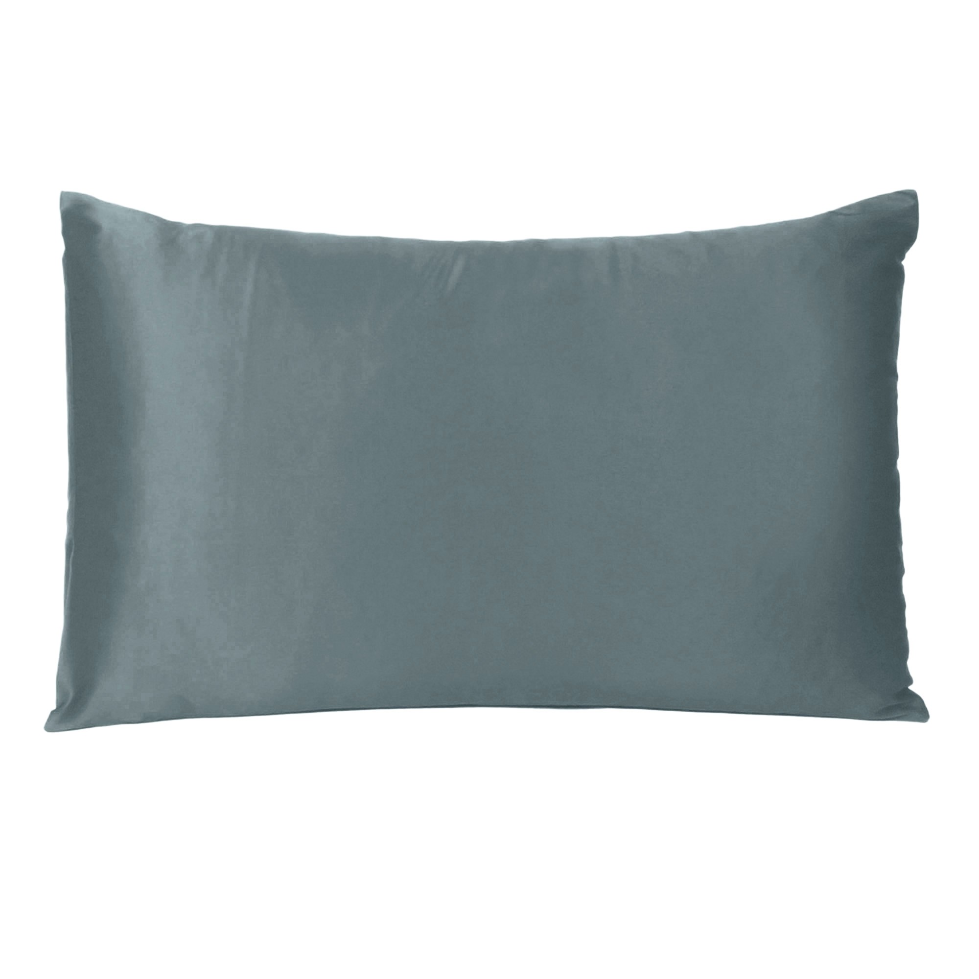 Gray Dreamy Set of 2 Silky Satin Standard Pillowcases