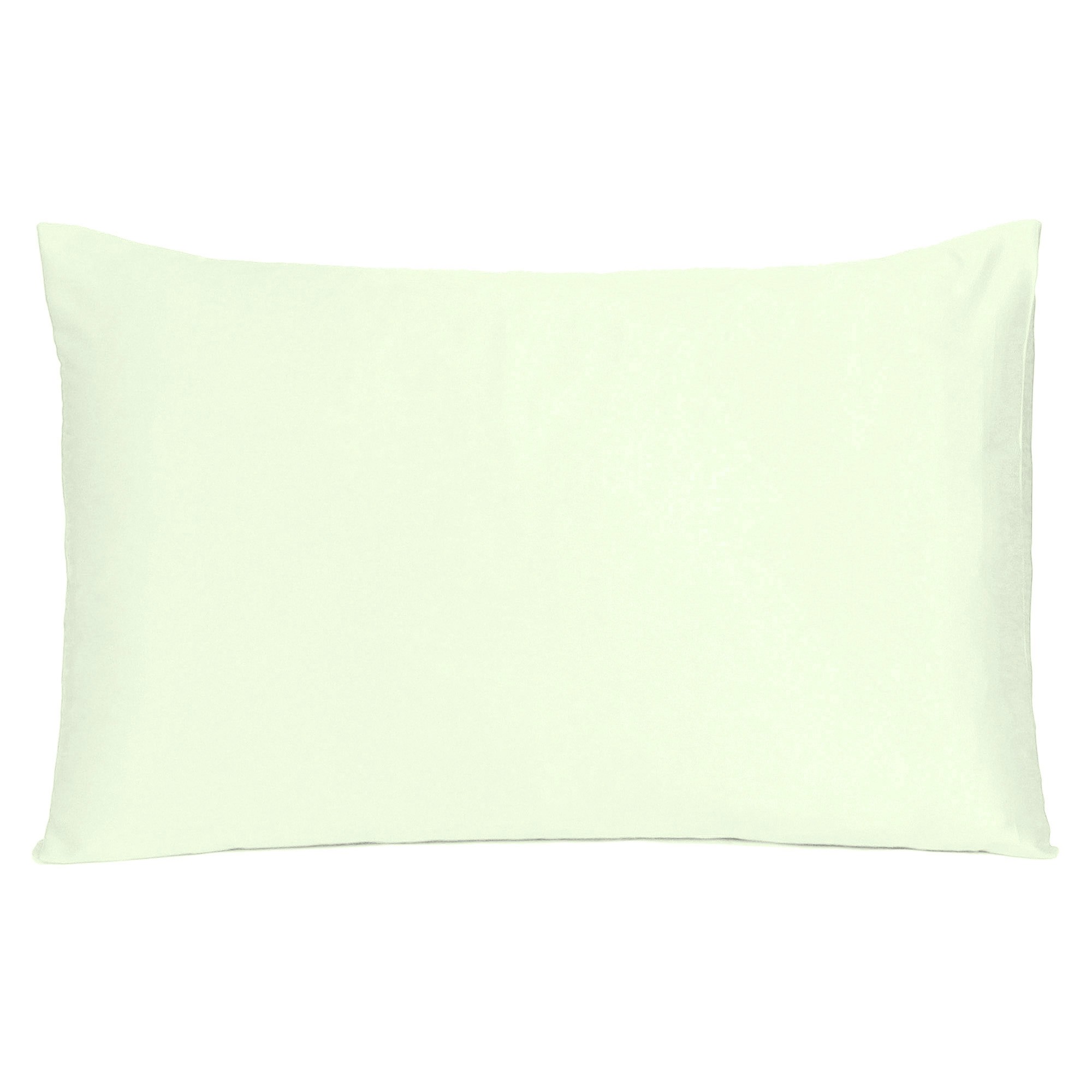 Ivory Dreamy Set of 2 Silky Satin Standard Pillowcases