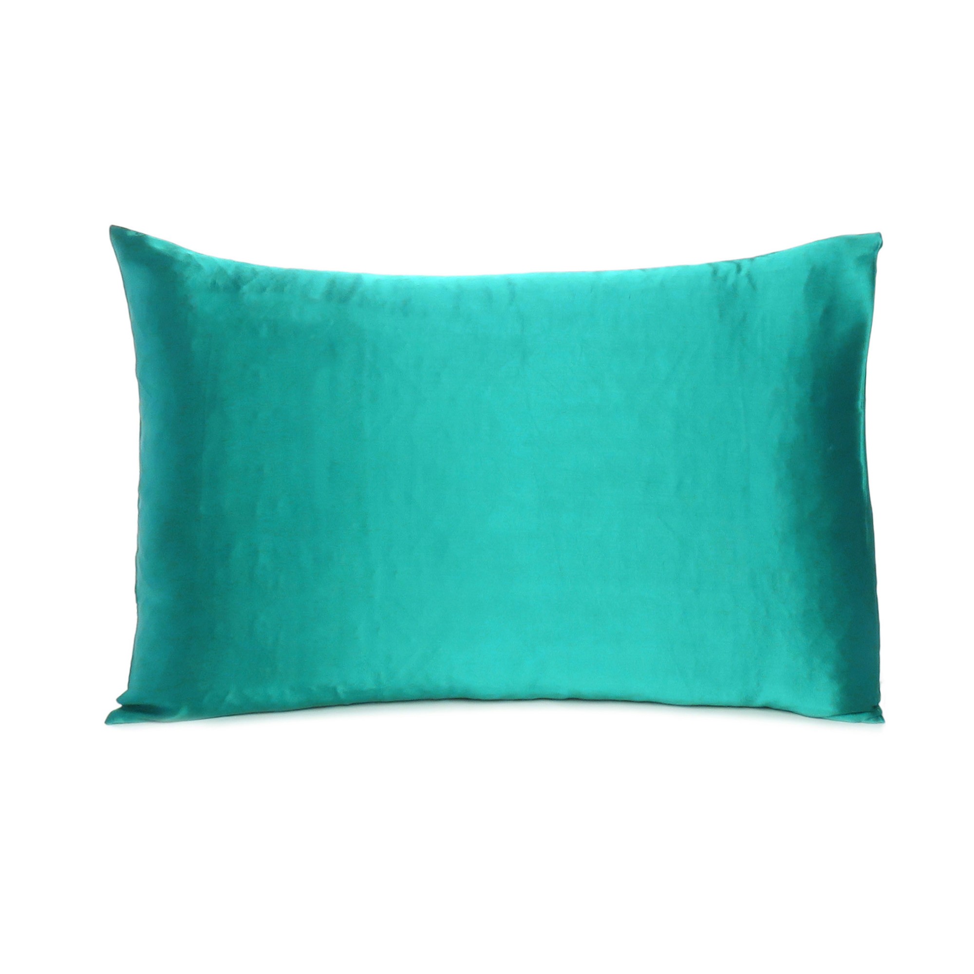 Teal Dreamy Set of 2 Silky Satin Queen Pillowcases