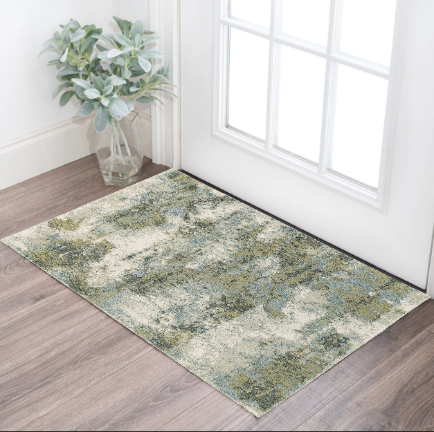 3' X 5' Blue Green Power Loom Area Rug-388035-1