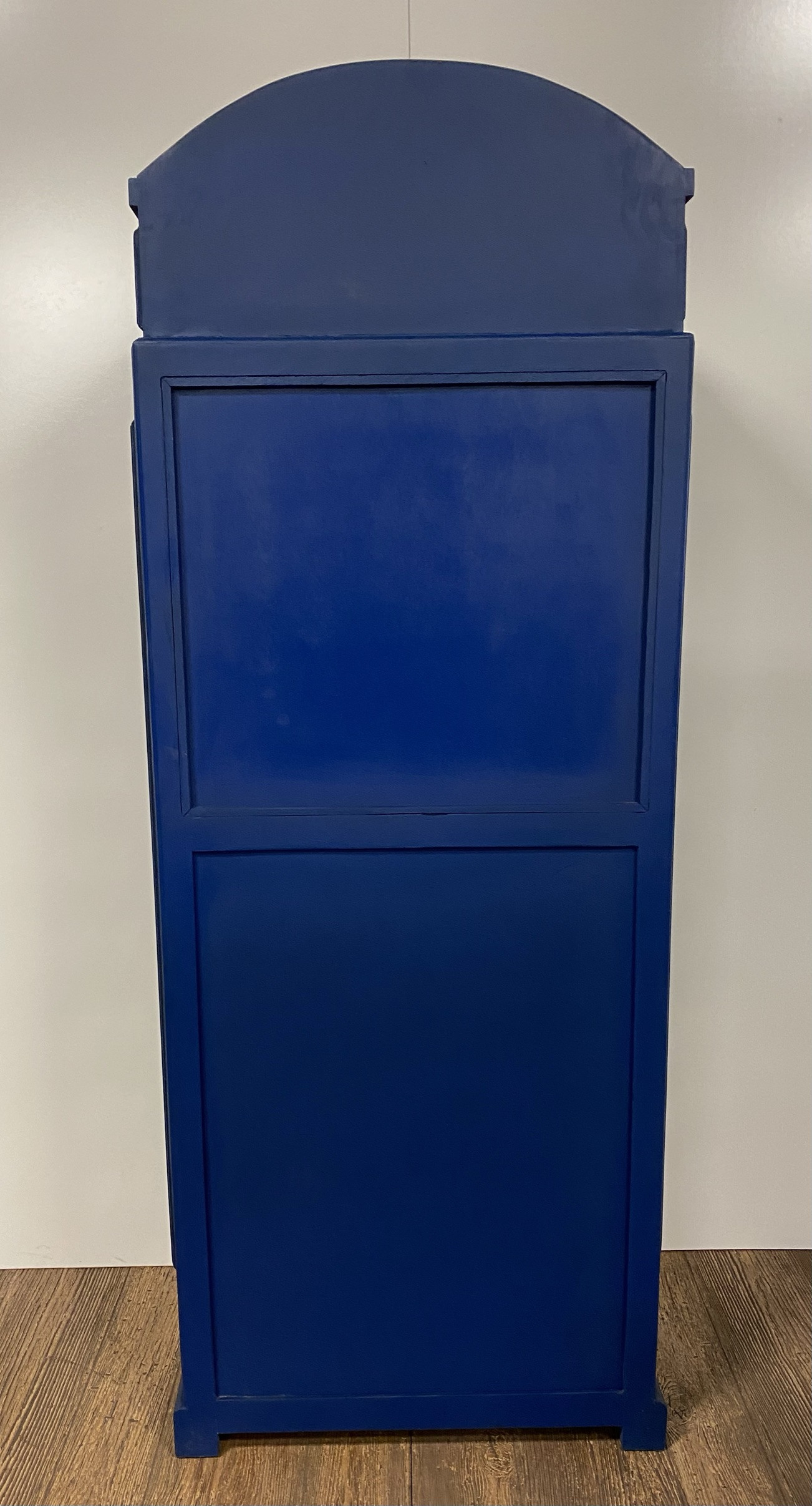 Vintage Blue Wooden Phone Booth Bar Cabinet