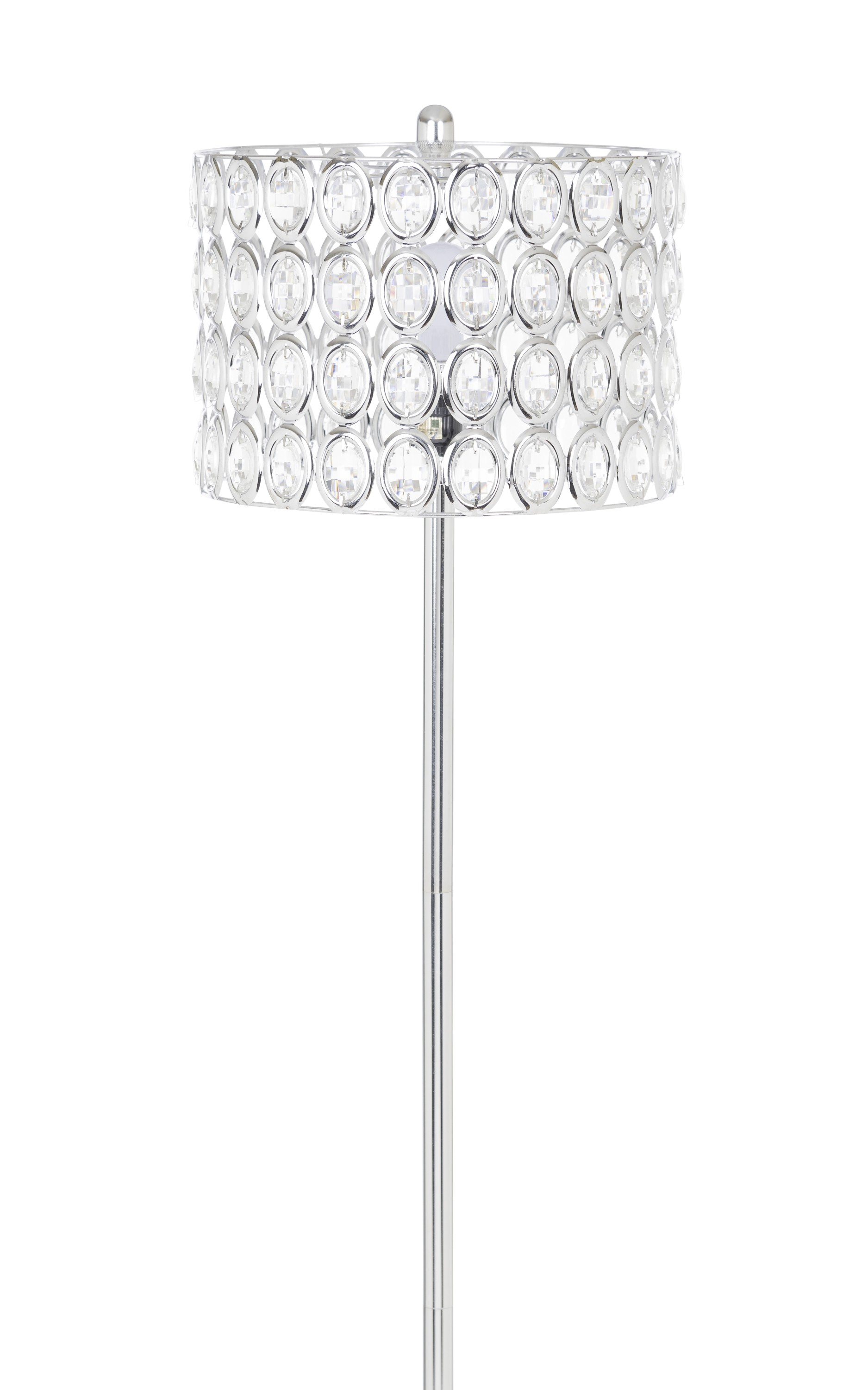 62" Round Shade Crystal Glam Floor Lamp