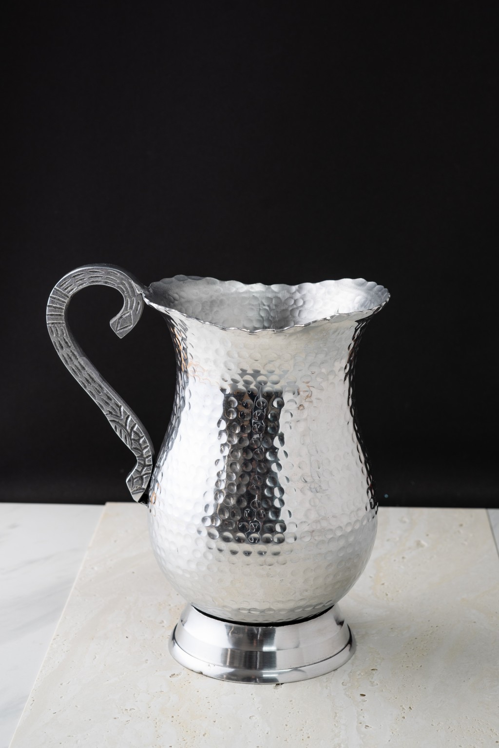 Hand Hammered Stainless Steel Pitcher