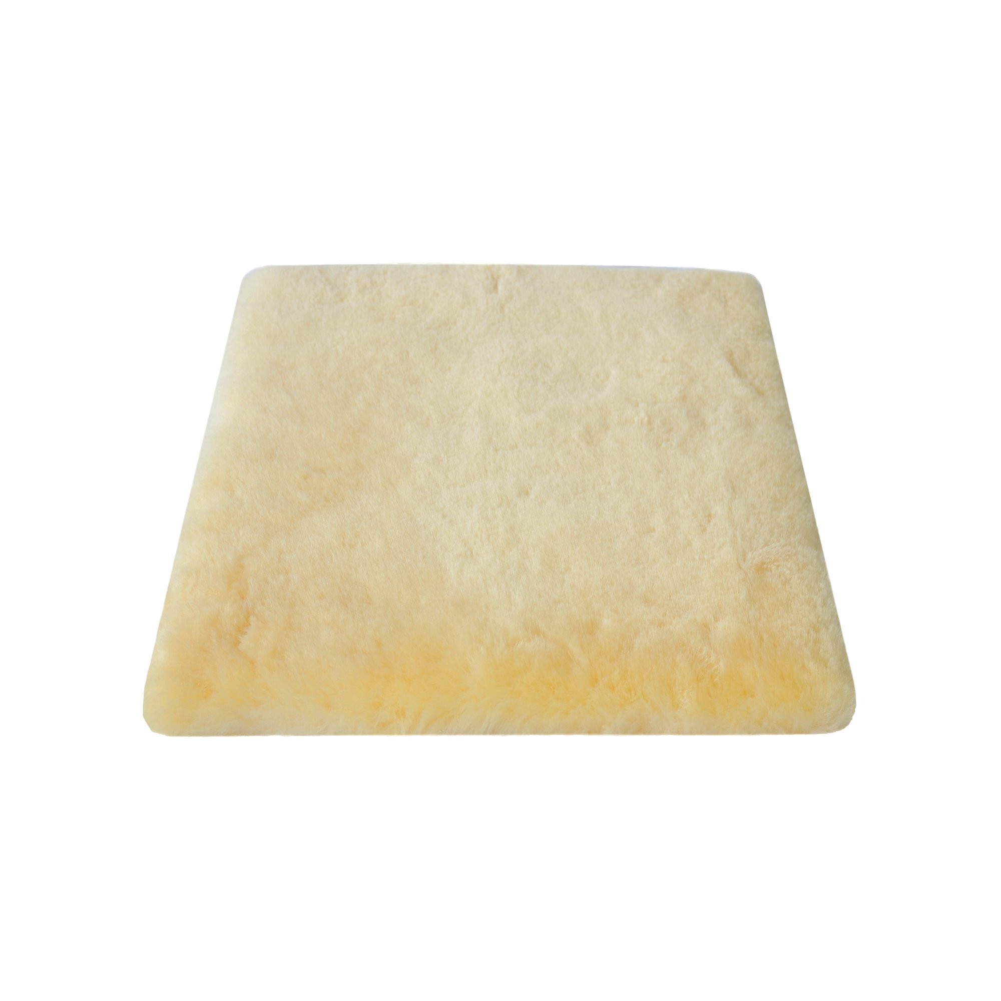17" Square Natural Off-White Medical Grade Sheepskin Chair Pad