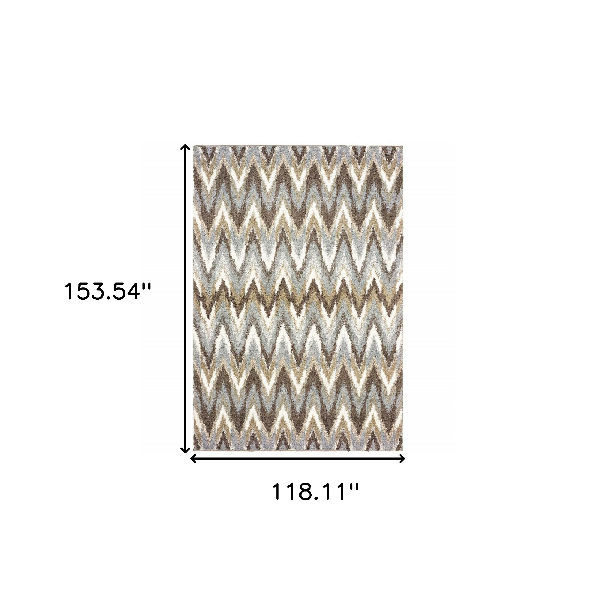 10" X 13" Taupe Dhurrie Area Rug