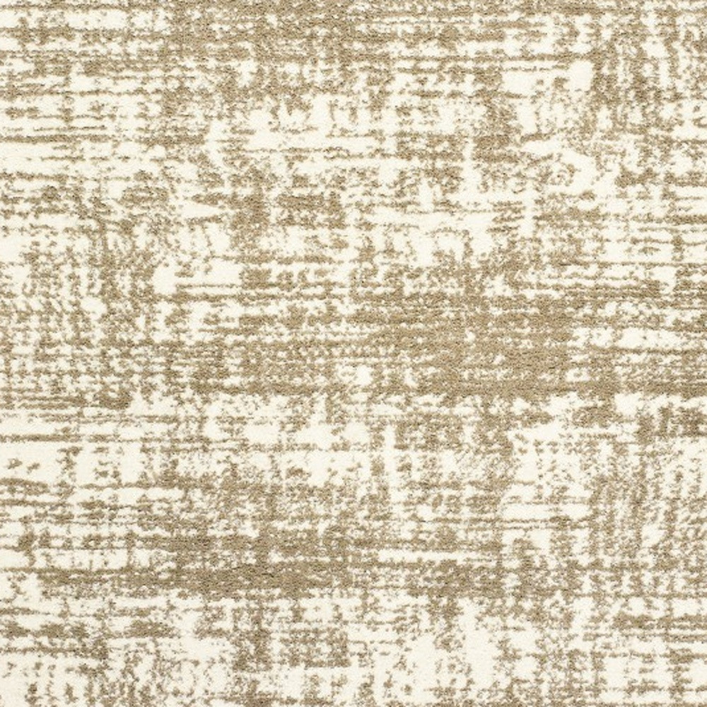 5" X 8" Ivory And Gray Abstract Strokes Area Rug