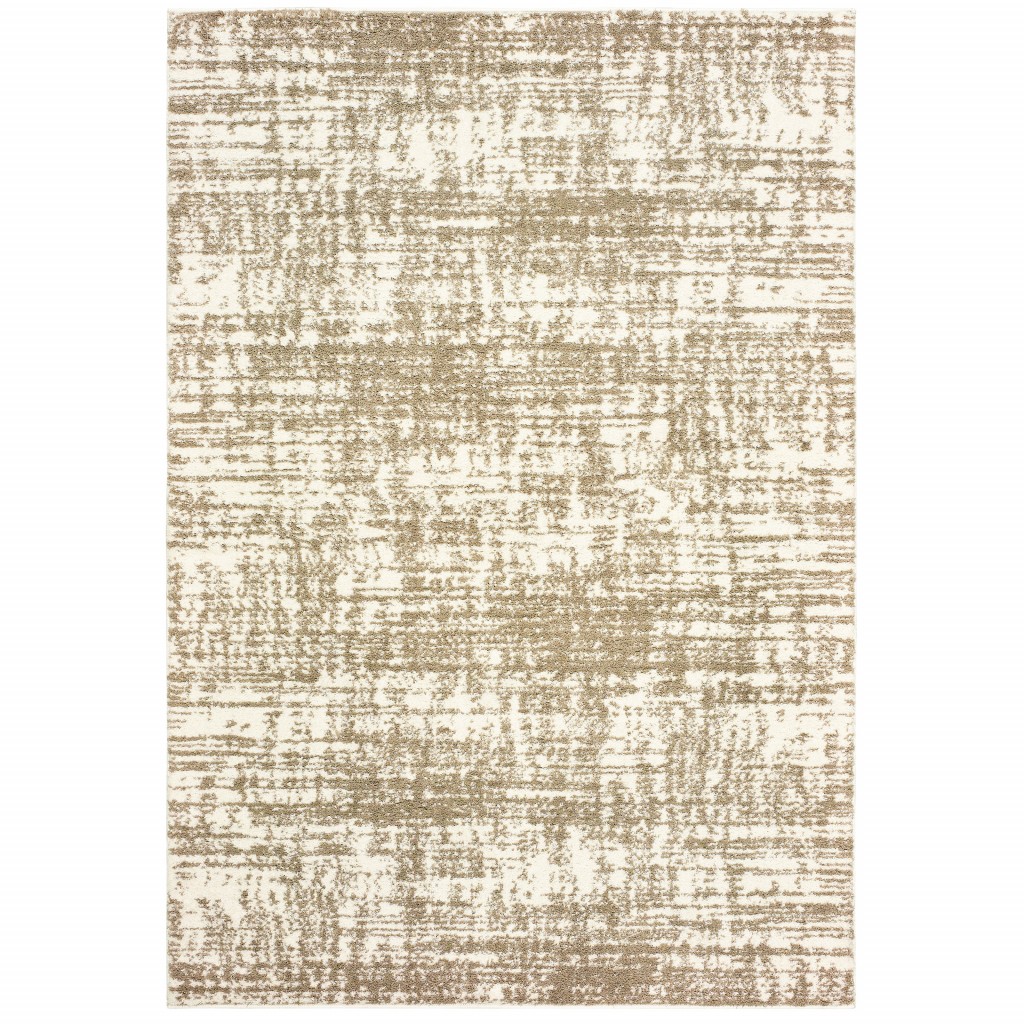 10" X 13" Taupe Dhurrie Area Rug