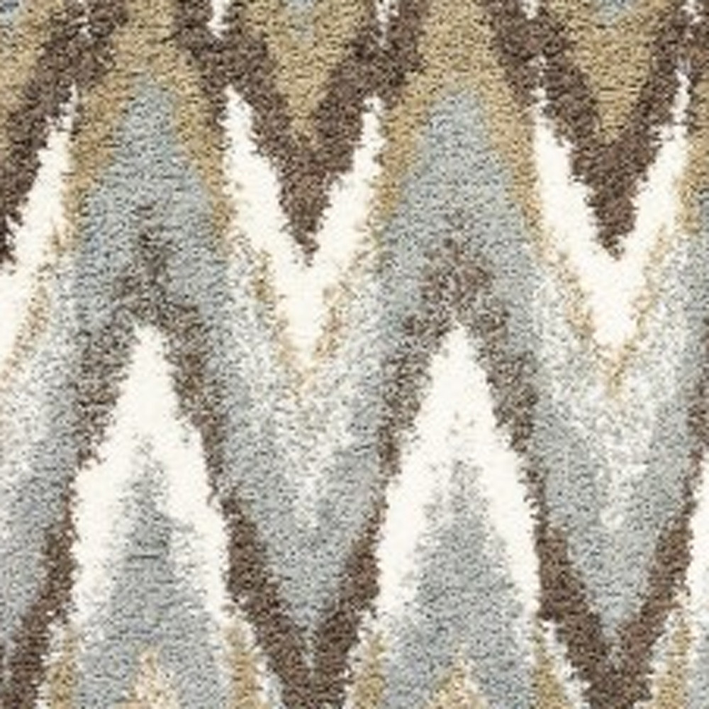 2" X 3" Gray Shag Power Loom Area Rug