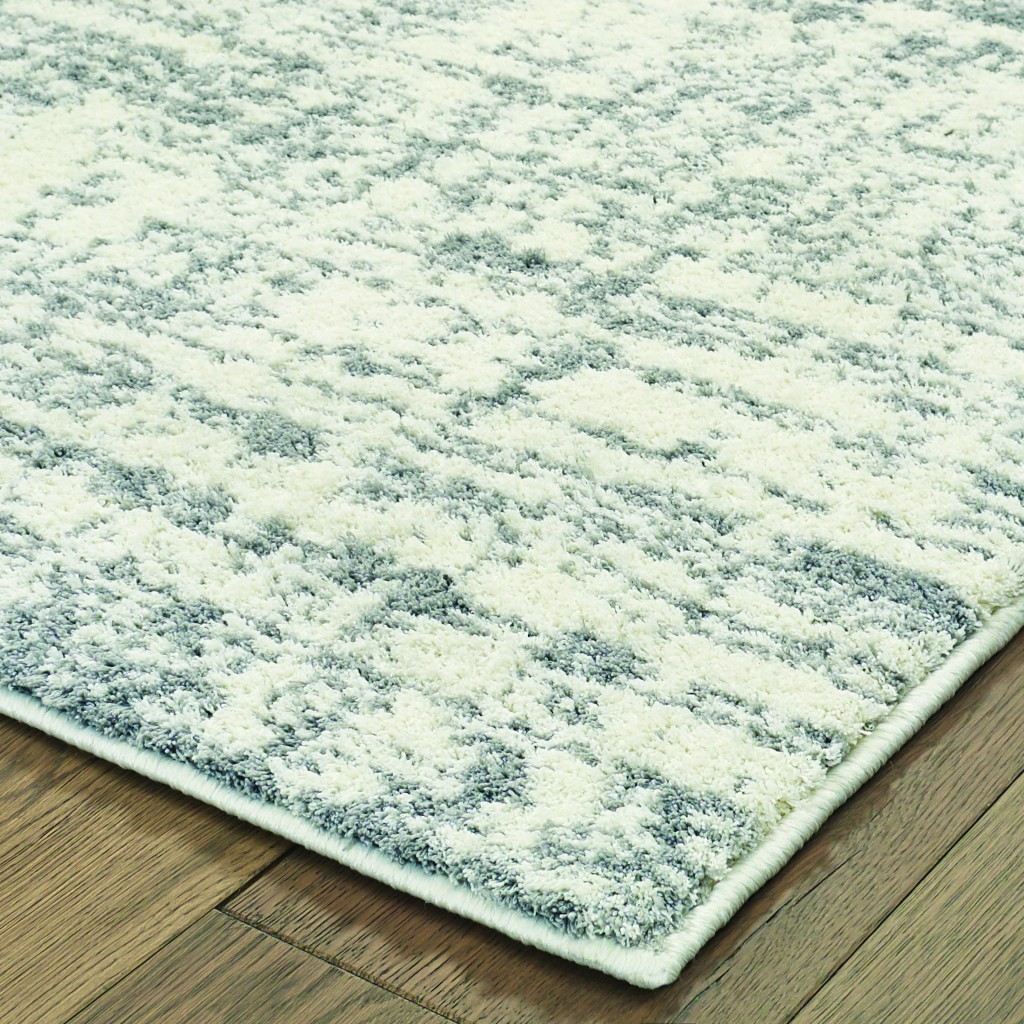 2X3 Ivory And Gray Abstract Strokes Scatter Rug