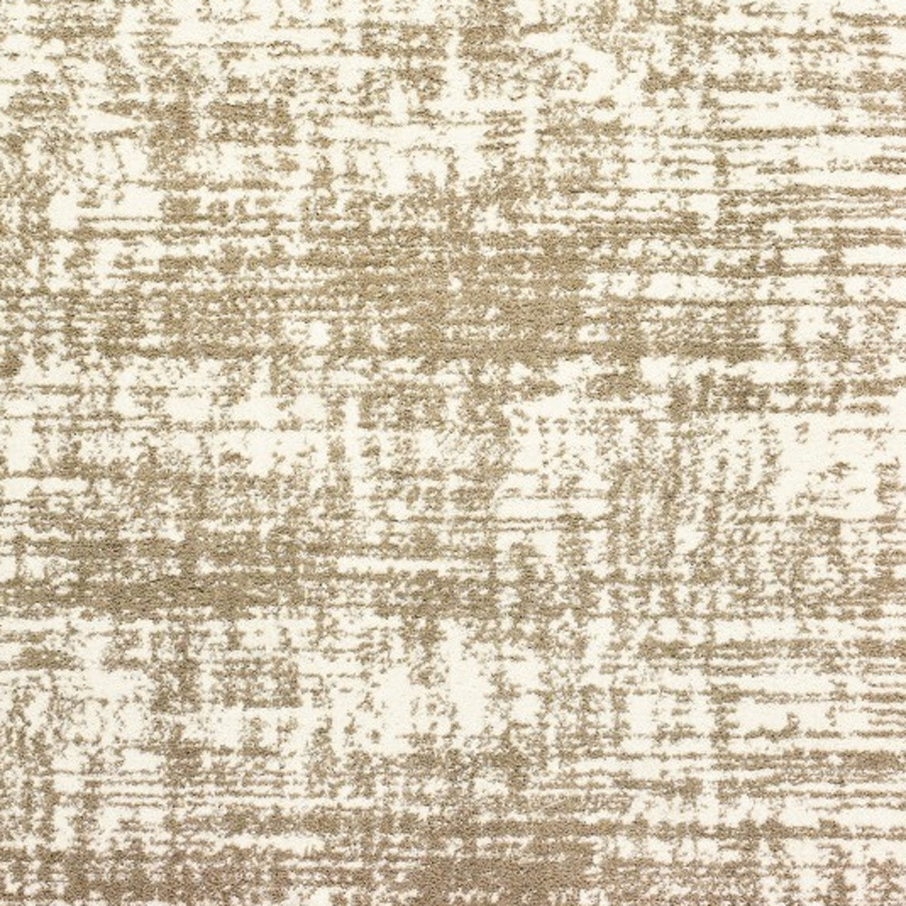 2" X 3" Ivory And Gray Abstract Strokes Scatter Rug