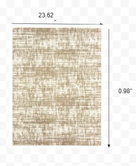 2X3 Ivory And Gray Abstract Strokes Scatter Rug