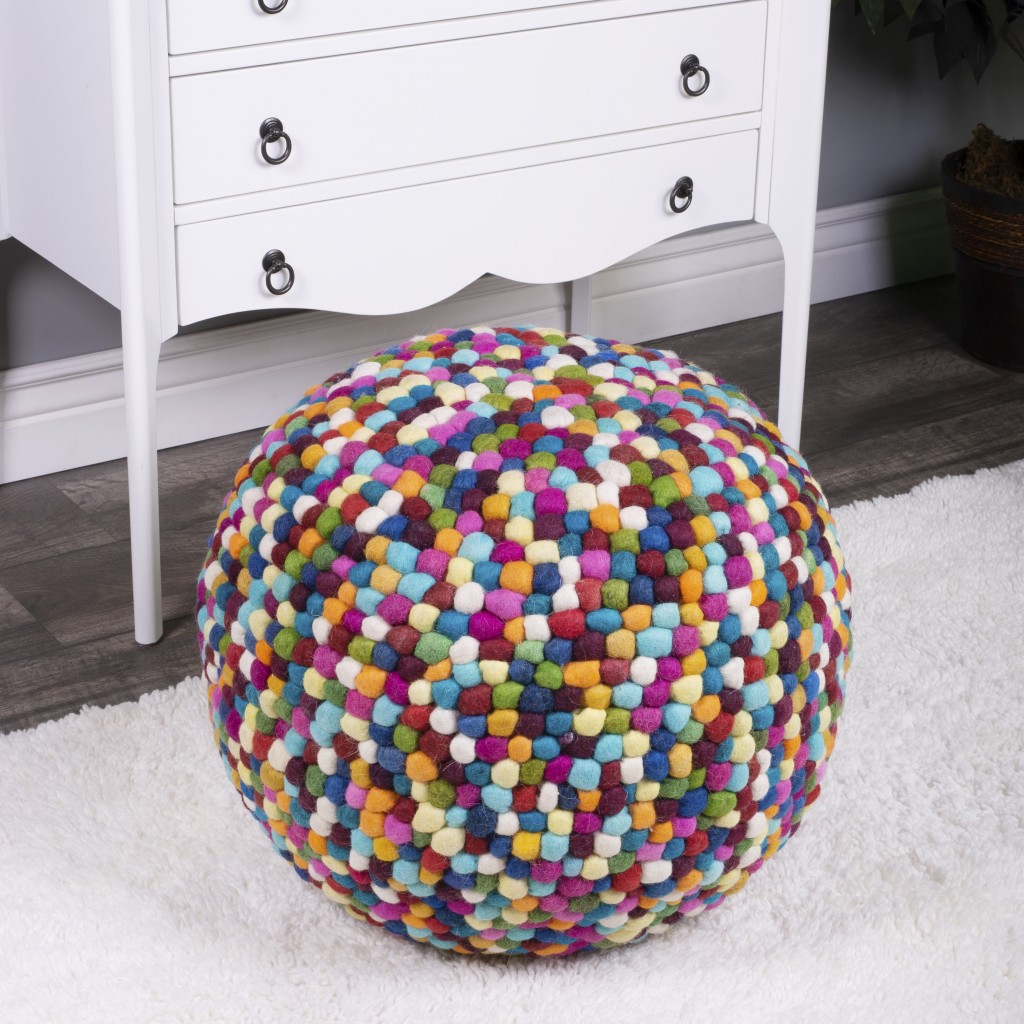 Rainbow Sprinkles Pouf Ottoman