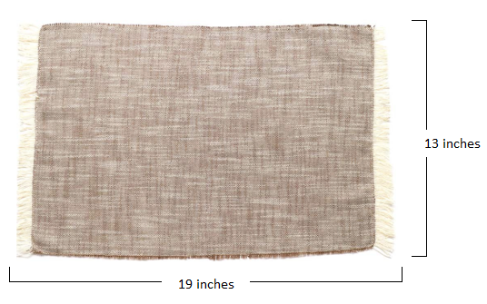 Set of Eight Tawny Brown Woven Textured Placemats