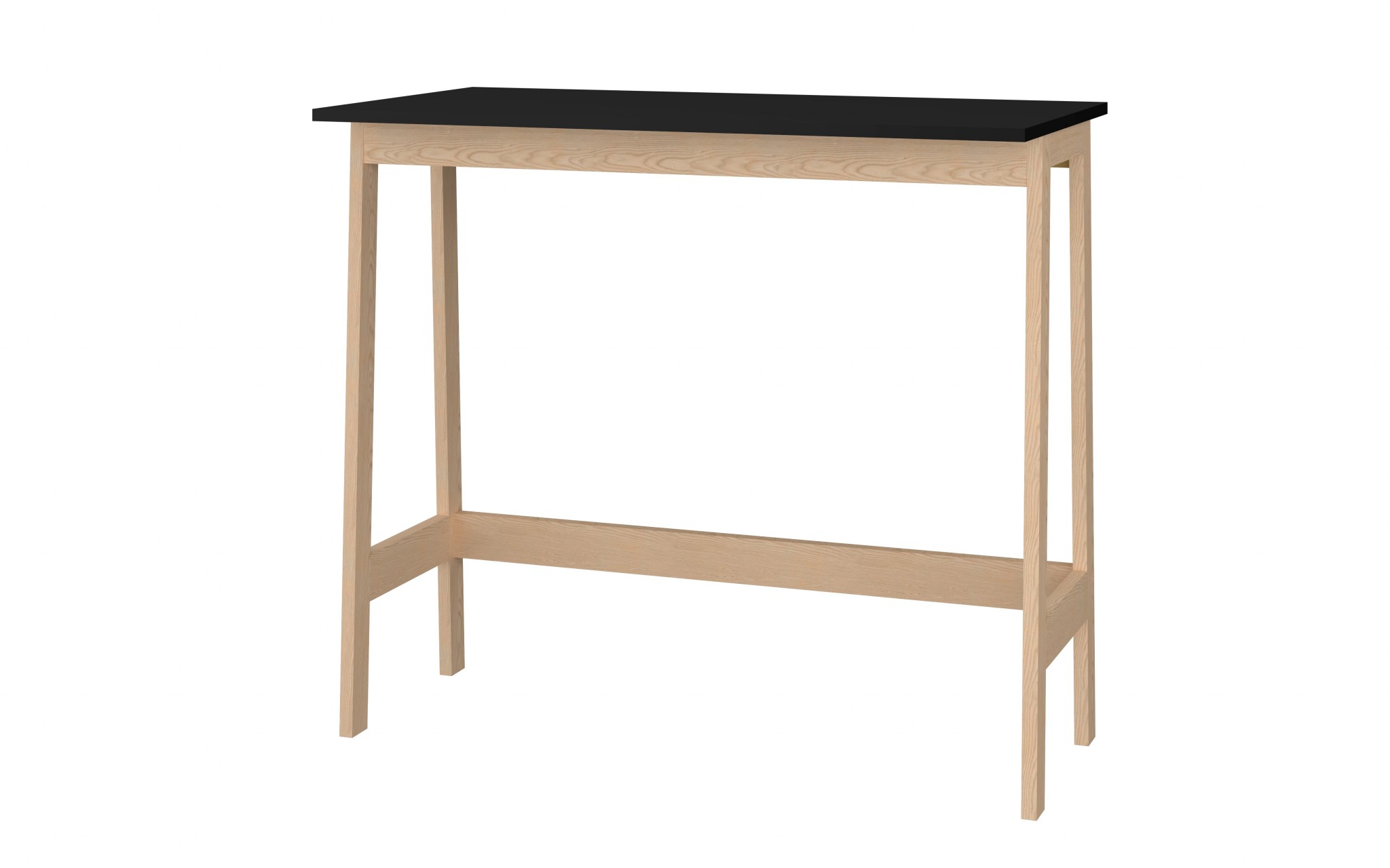 Modern Natural and Black Narrow Table Desk