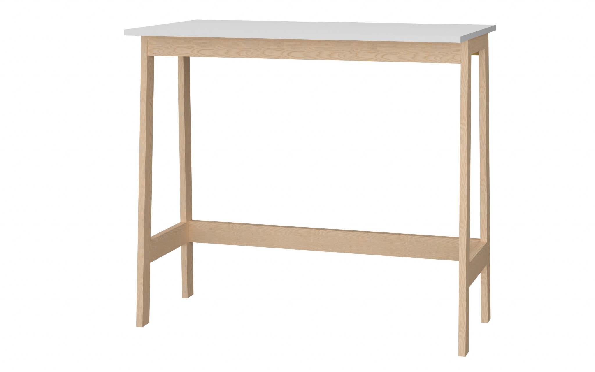 Modern Natural and White Narrow Table Desk