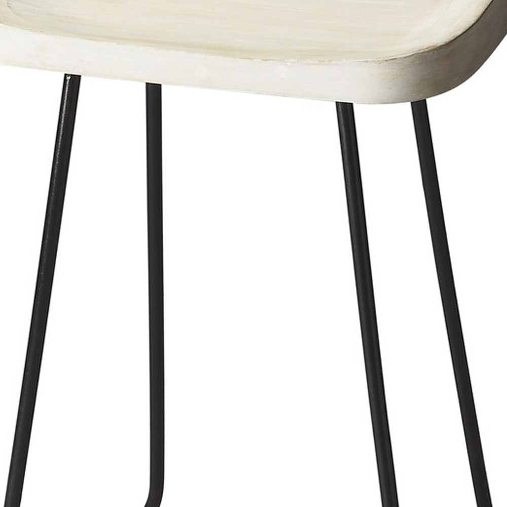 Backless Wood Counter Stool