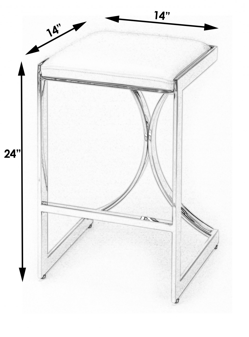 Silver Plated Counter Stool