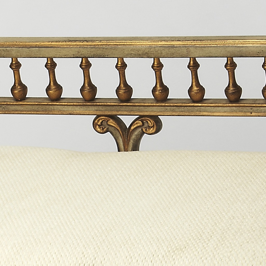 Vintage Look Cream and Gold Bench