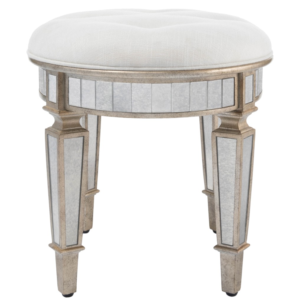 Modern Mirrored Vanity Stool