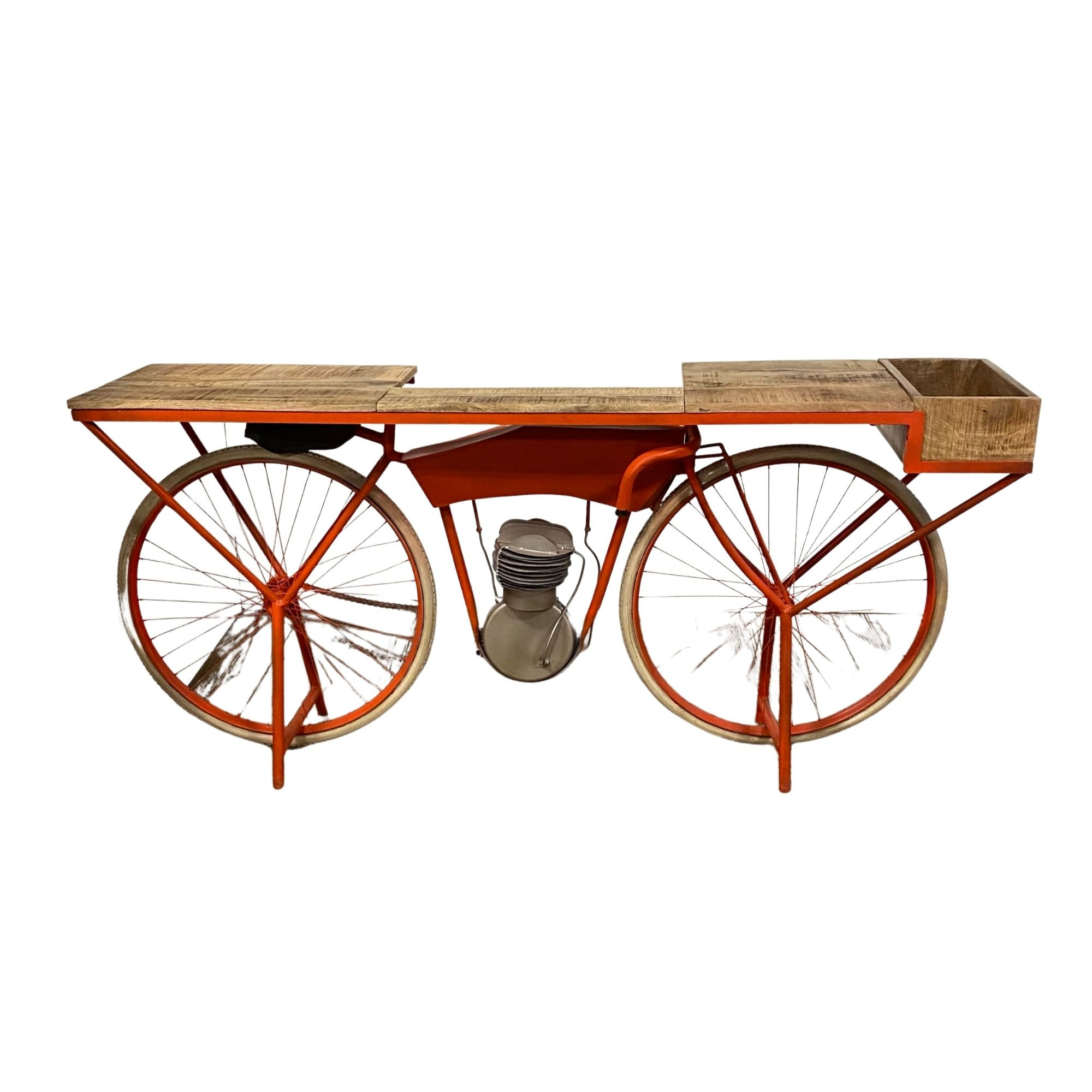 Orange Flying Merkel Motorcyle Bar Cart