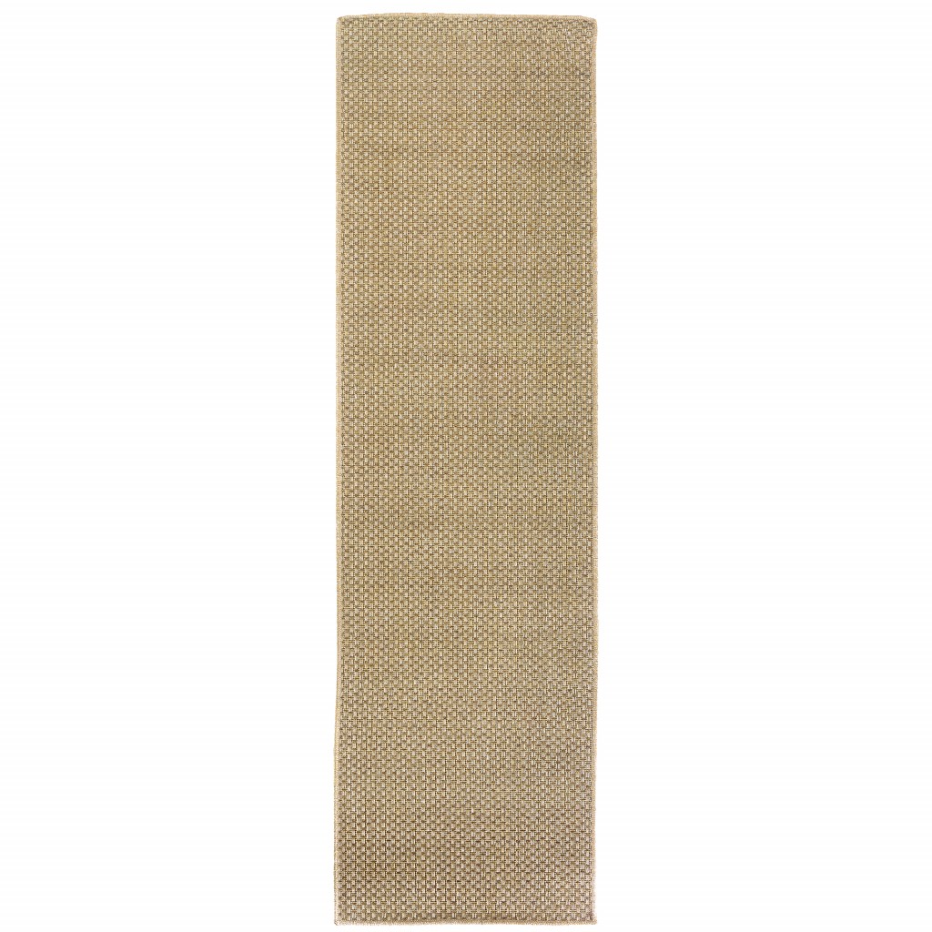 2' X 8' Beige Indoor Outdoor Area Rug-389473-1