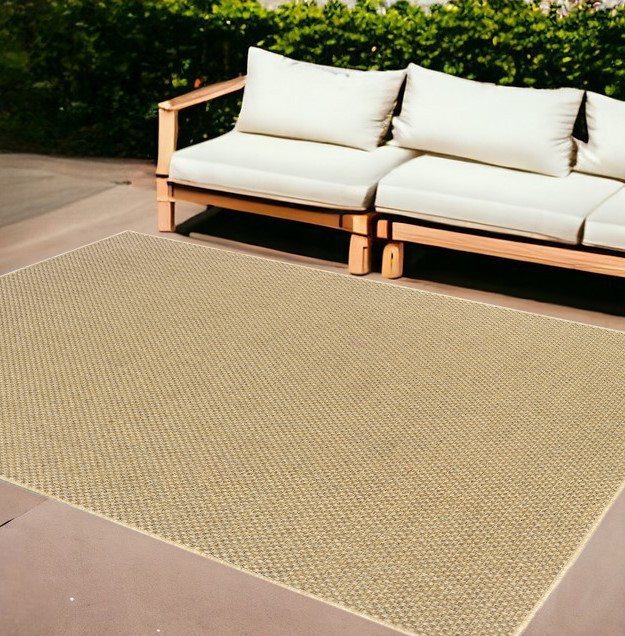 9' X 13' Beige Indoor Outdoor Area Rug-389480-1