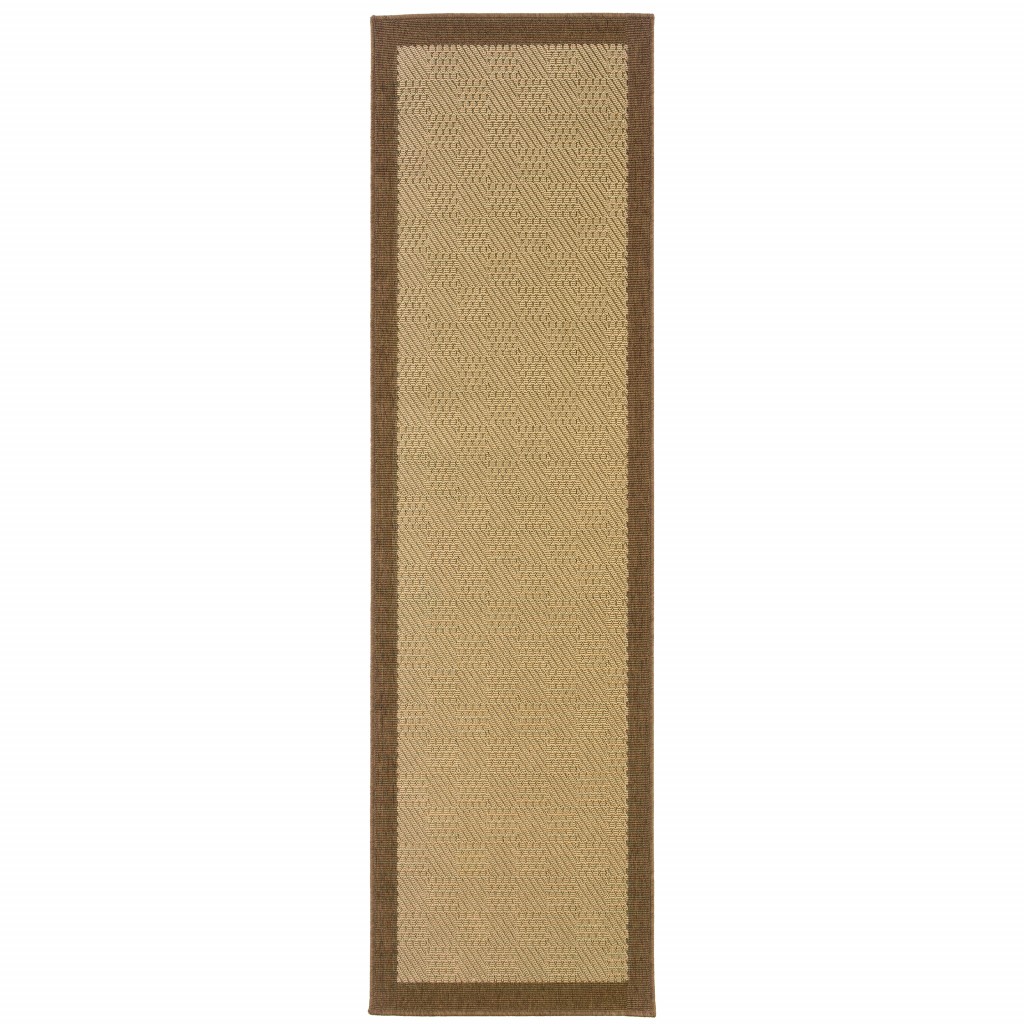 2' X 8' Beige Indoor Outdoor Area Rug-389481-1