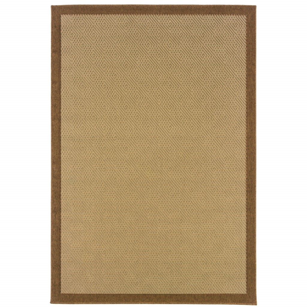 6' X 9' Beige Indoor Outdoor Area Rug-389485-1