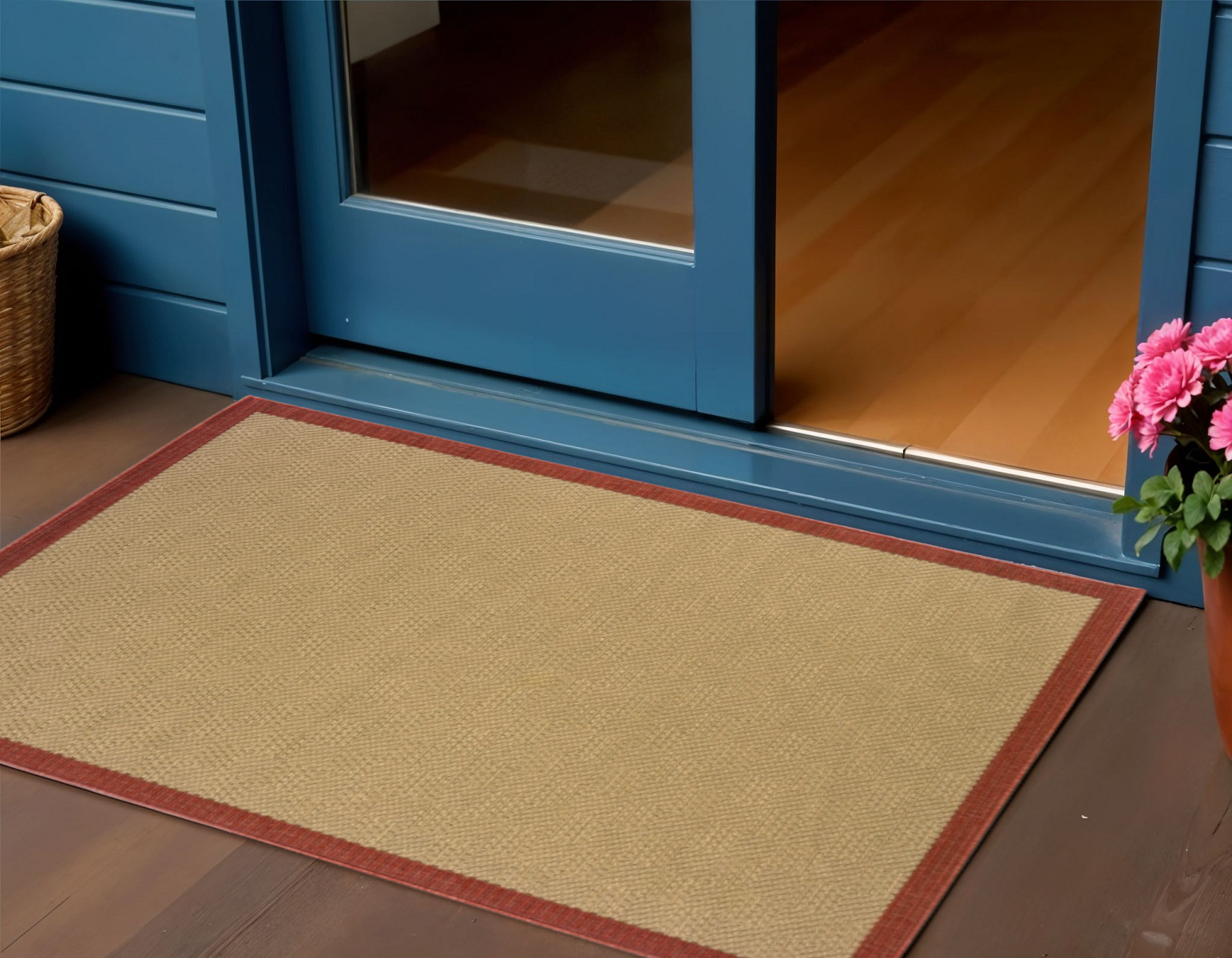 2' X 4' Beige Indoor Outdoor Area Rug-389618-1