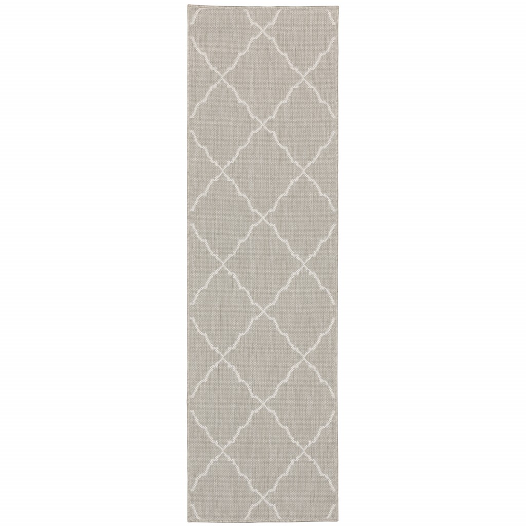 Gray and Ivory Indoor Outdoor Area Rug-389629-1
