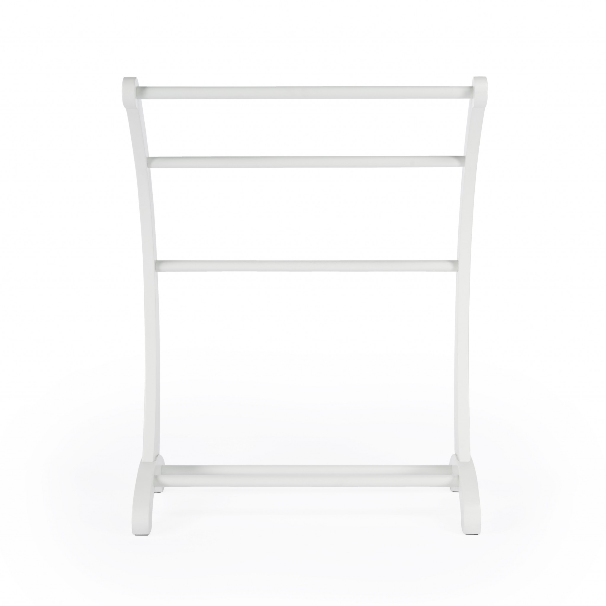 Glossy White Blanket Stand