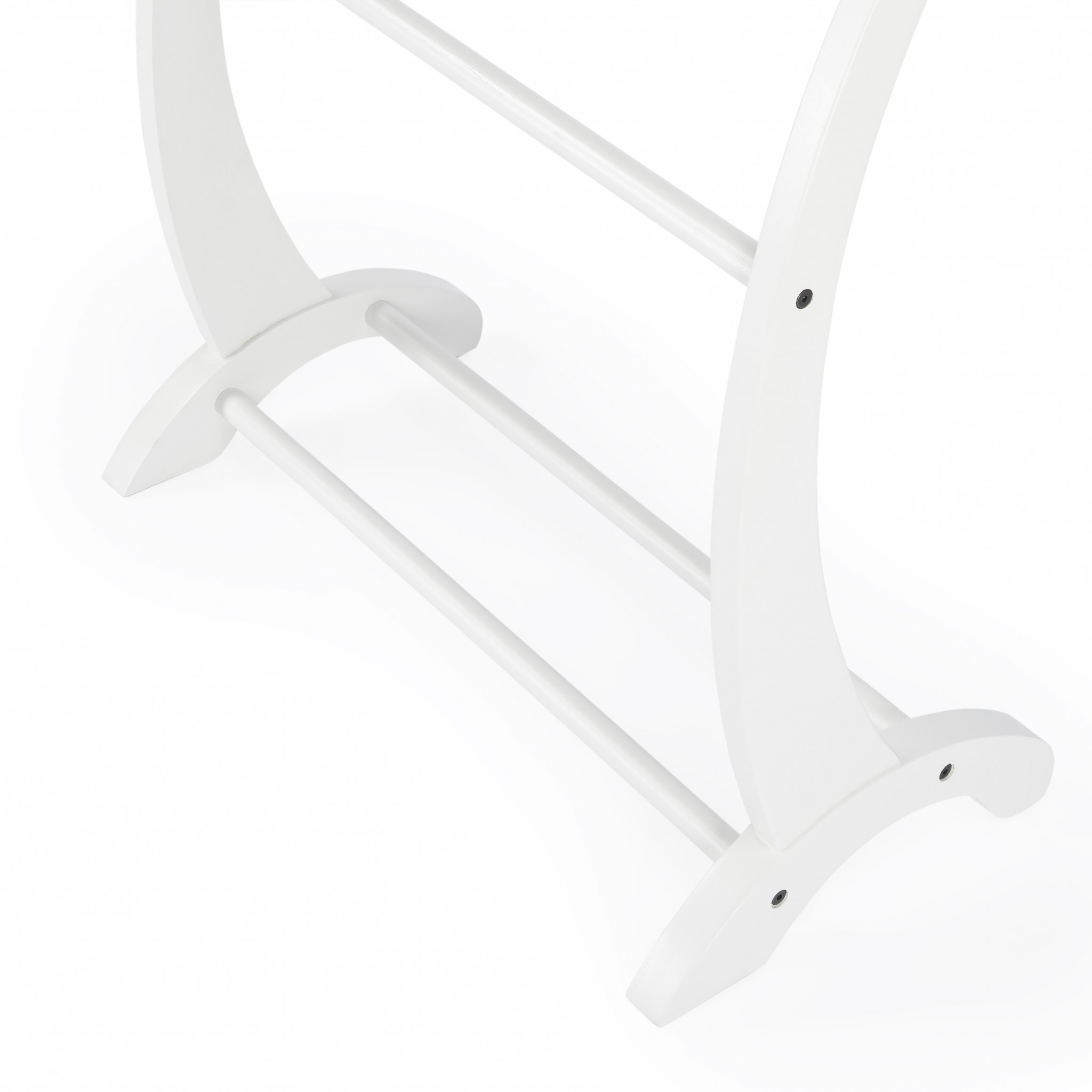 Glossy White Blanket Stand