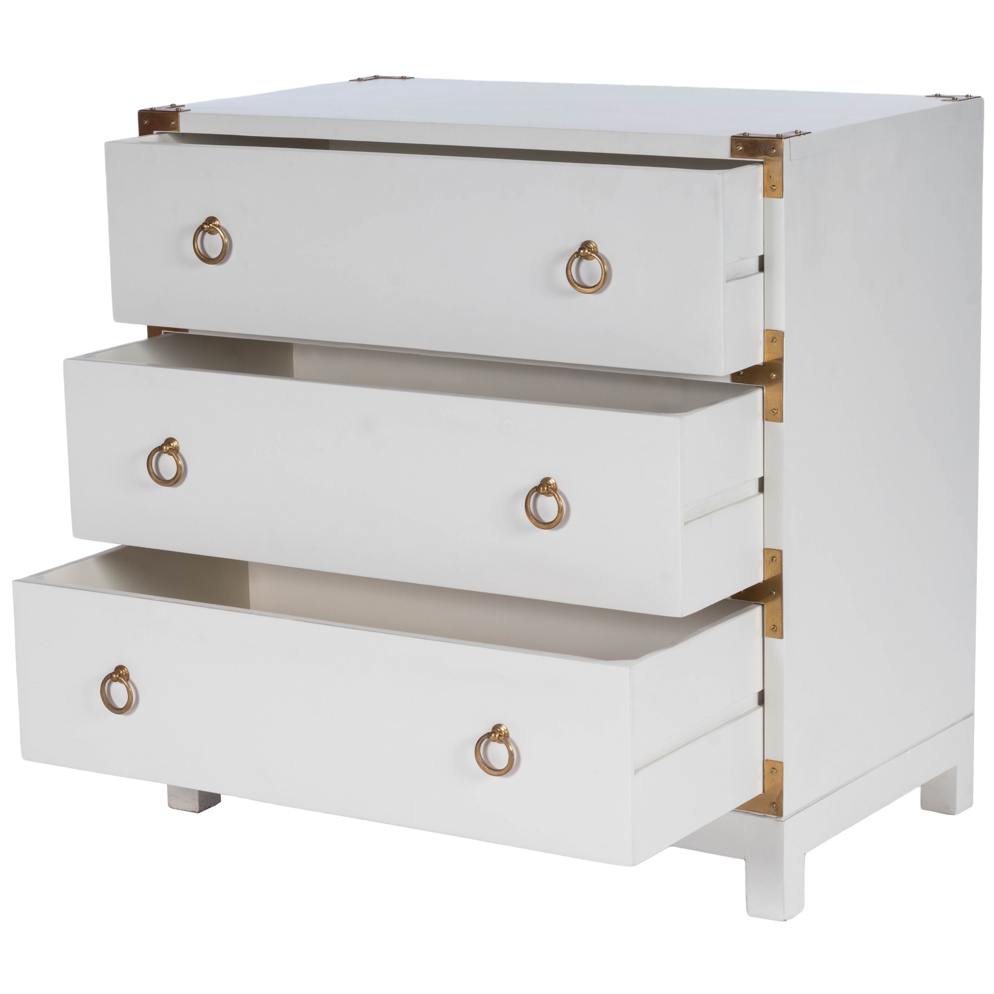 Forster Glossy White Campaign Chest