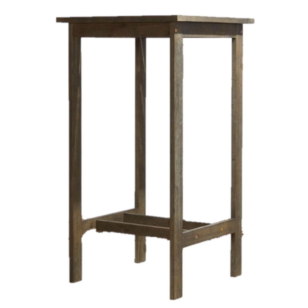 Distressed Grey Square Bar Table