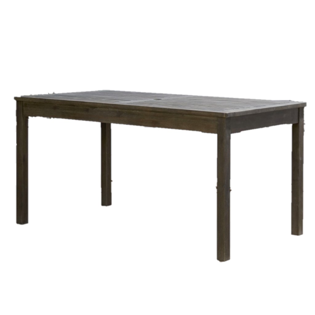 Distressed Grey Dining Table with Straight Legs