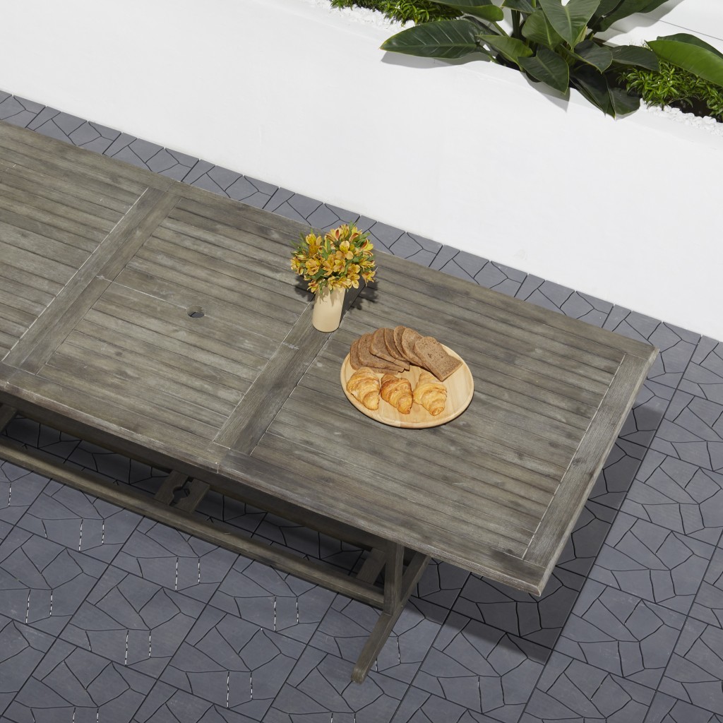 Distressed Grey Extendable Dining Table