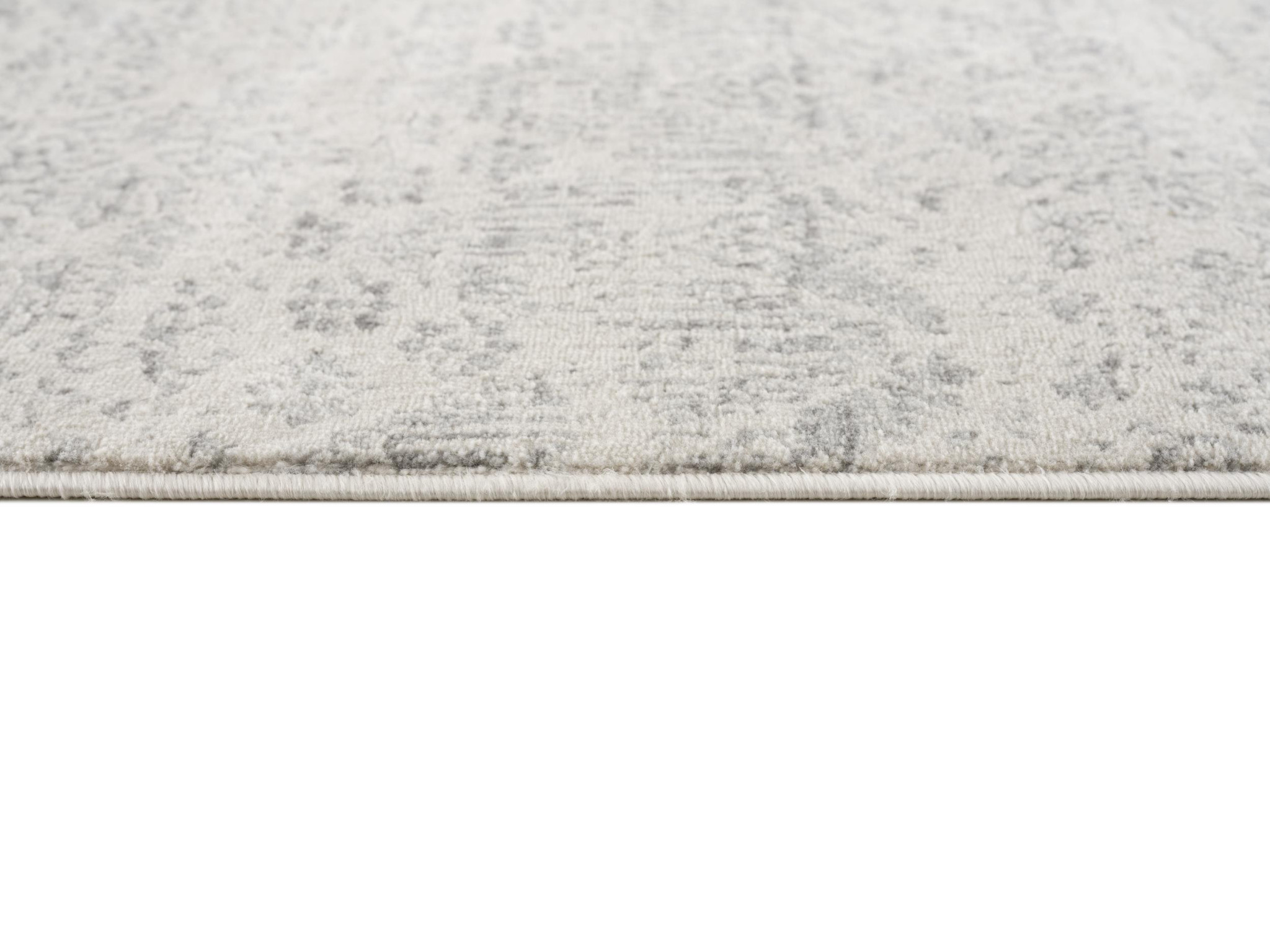 2" X 10" Ivory Distressed Ikat Pattern Runner Rug