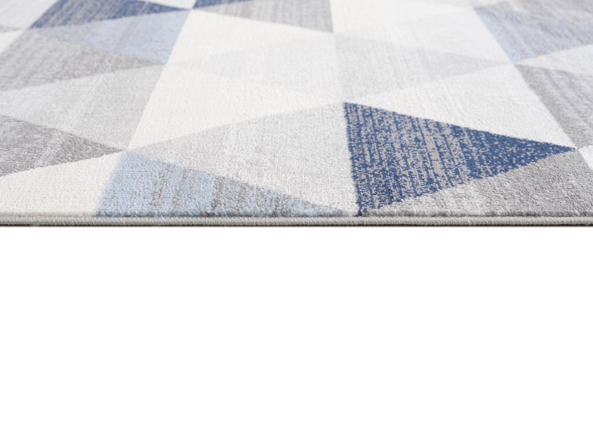 2" X 20" Navy Blue Geometric Diamond Runner Rug