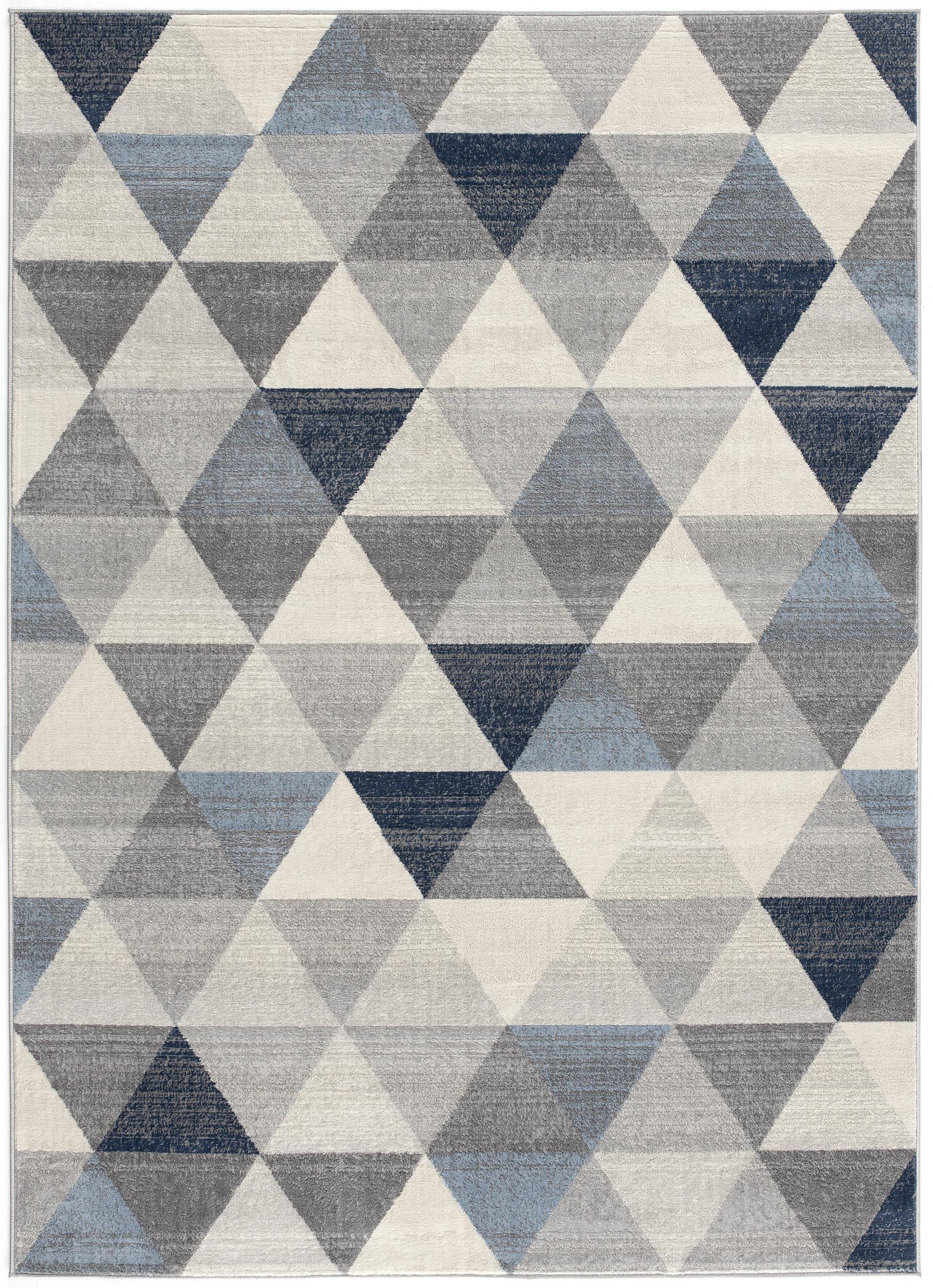 2' X 3' Navy Blue Geometric Diamond Scatter Rug-390232-1