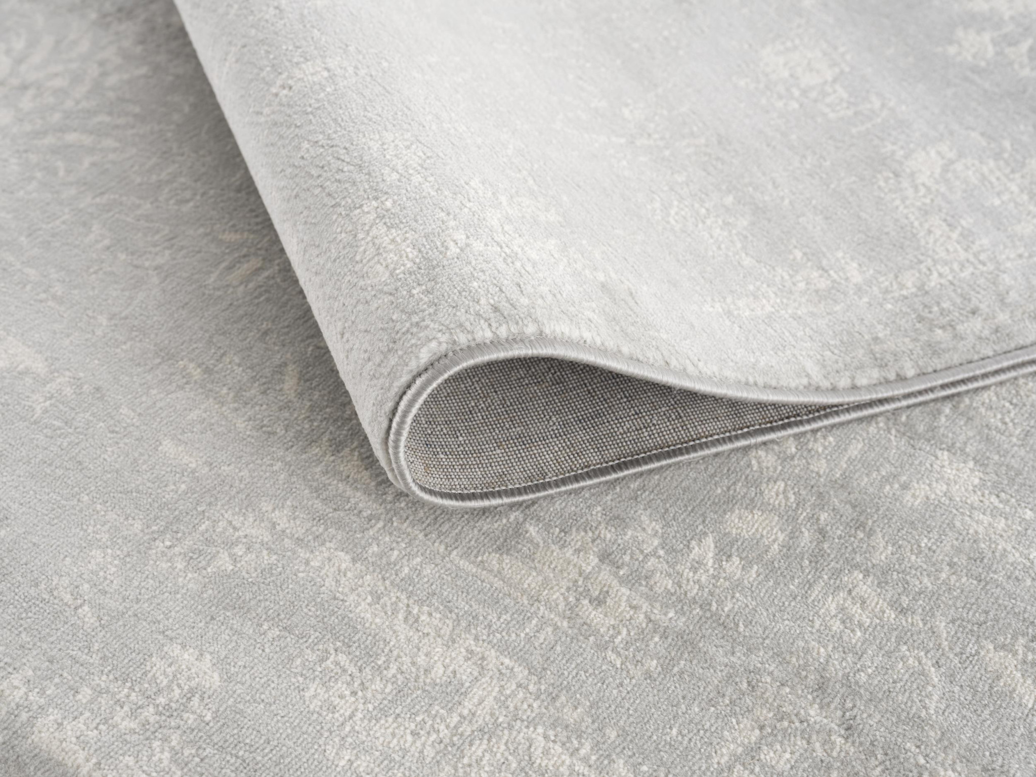 2" X 8" Modern Gray Distressed Runner Rug