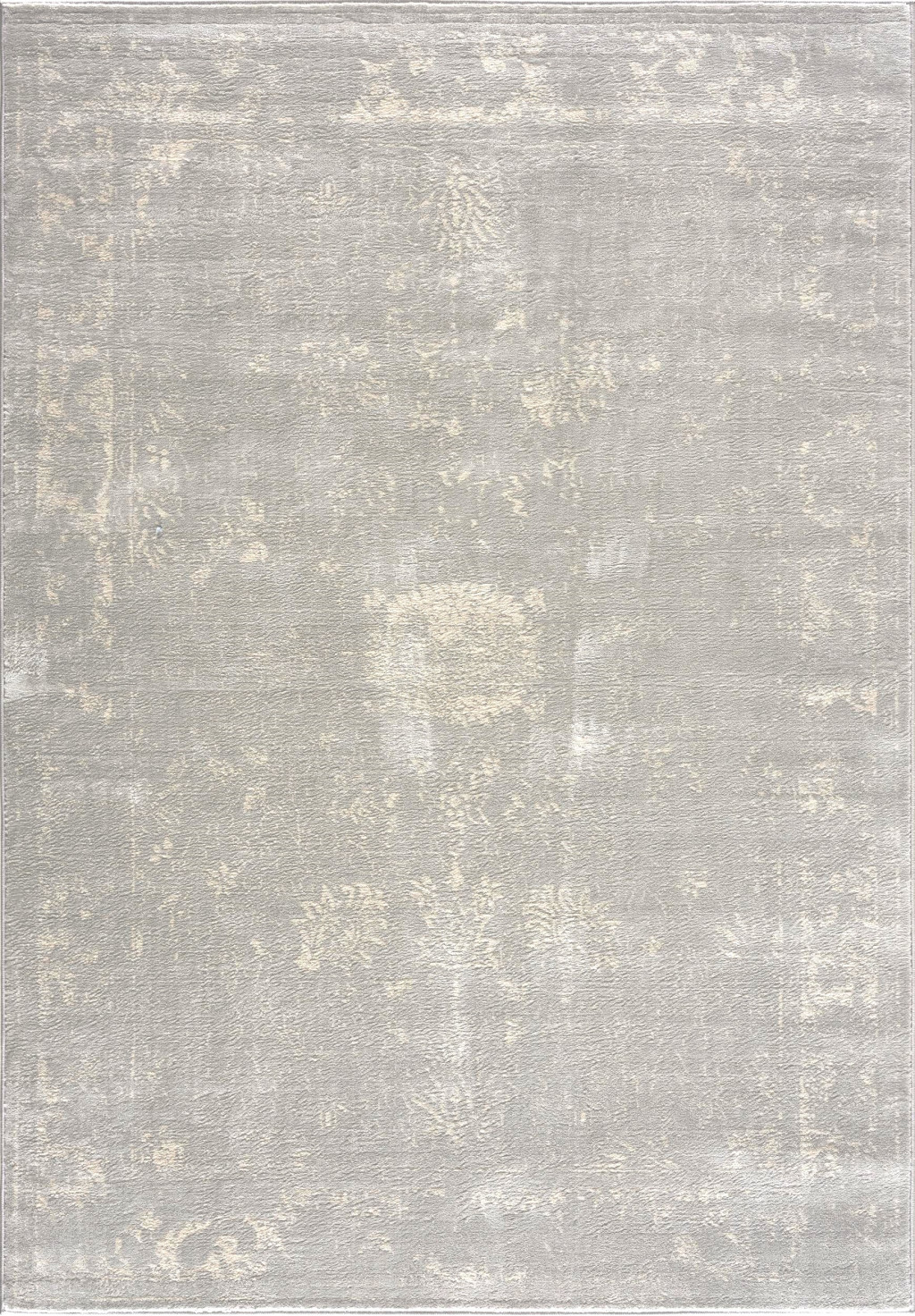 4" X 6" Modern Gray Distressed Area Rug