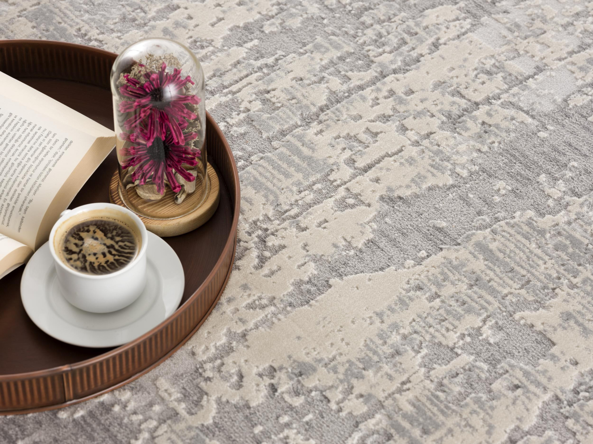 4" X 6" Gray Metro Modern Abstract Area Rug
