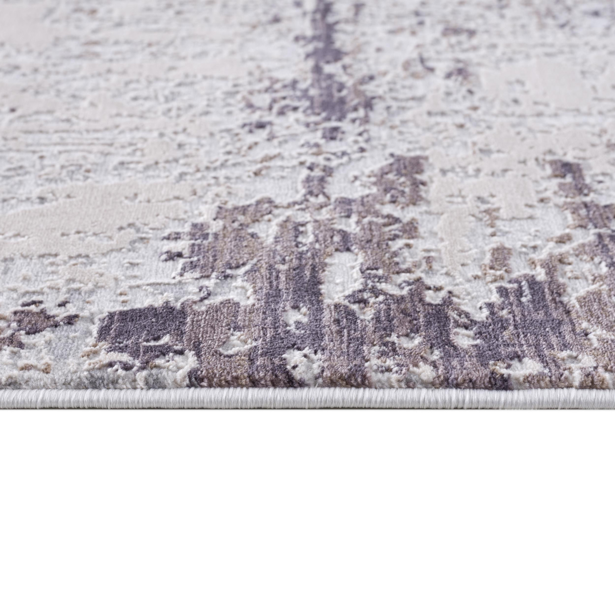 3" X 5" Violet Abstract Dhurrie Area Rug