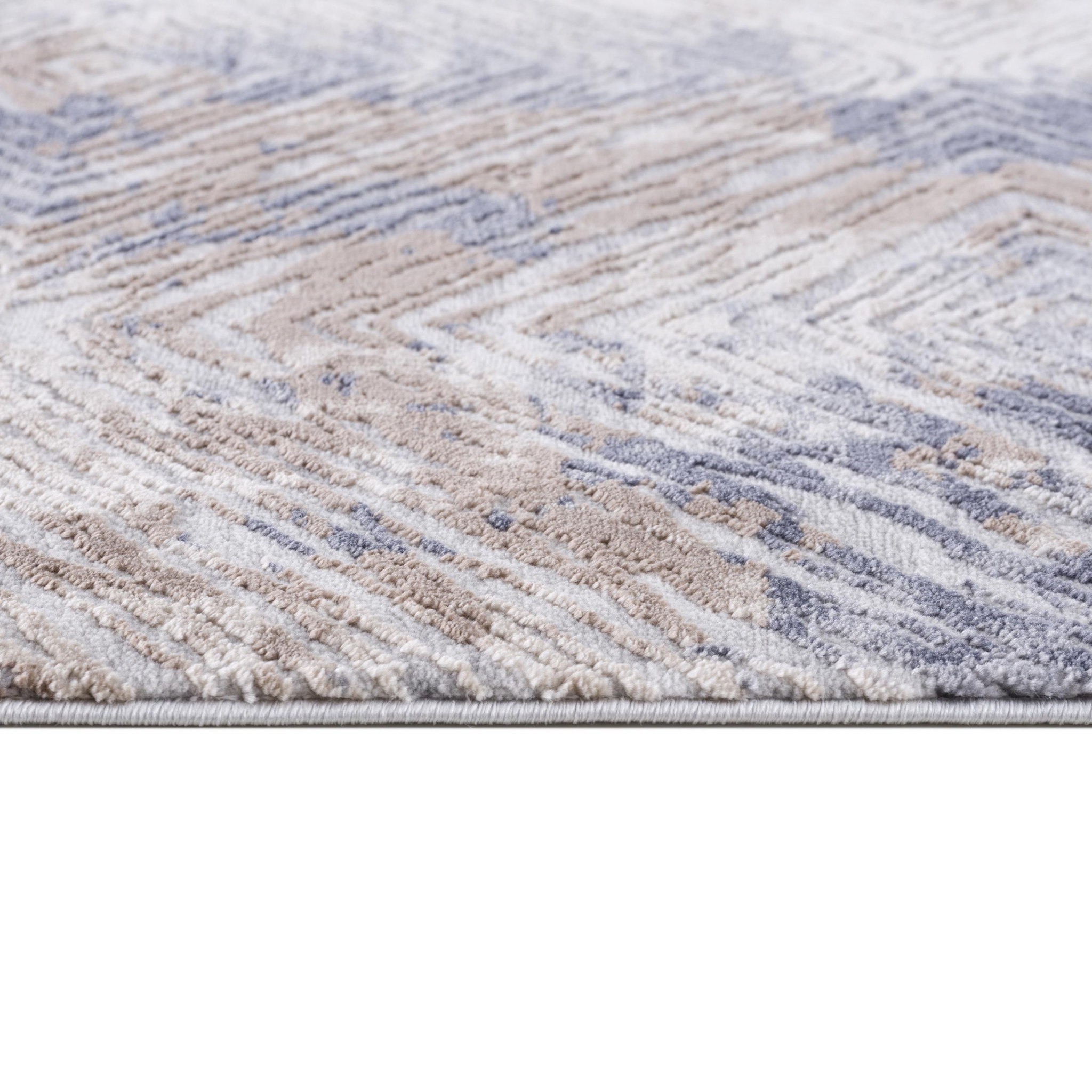 8" X 10" Beige Abstract Printed Area Rug