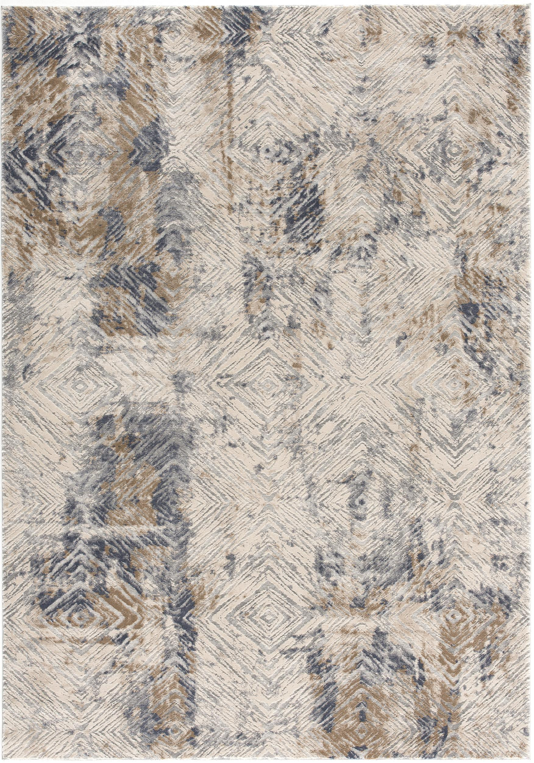 8" X 10" Beige Abstract Printed Area Rug